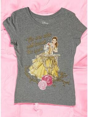 BEAUTY AND THE BEAST GIRLS T SHIRT THE ONE WHO WILL BREAK THE SPELL XL 14-16